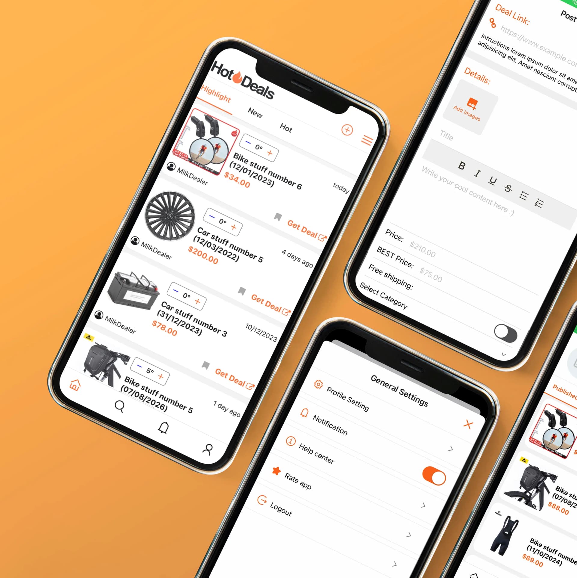 HotDeals - Deals sharing platform screenshot